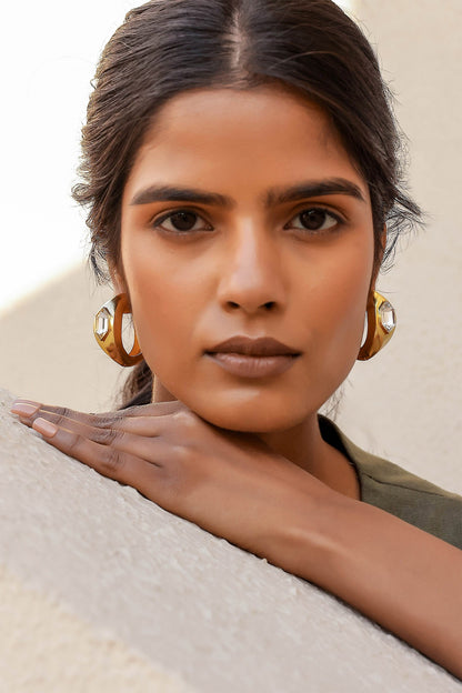 Caro Two-Way Swarovski Crystal Hoop Earrings 