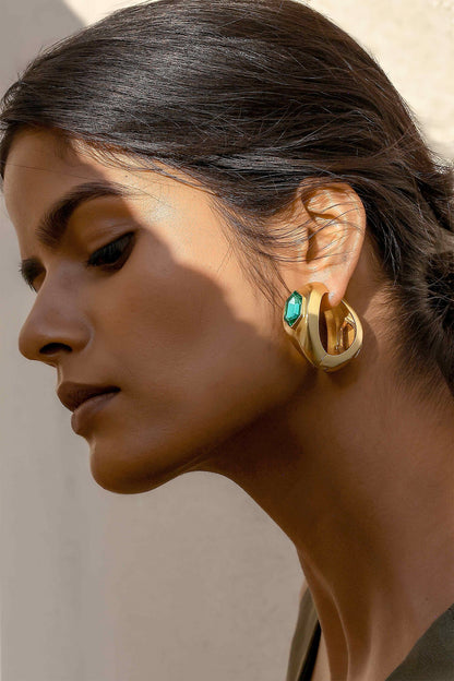 Caro Two-Way Swarovski Crystal Hoop Earrings 