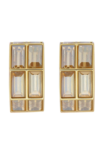 Chandelier Baguette Baguette Crystal Hoop Earrings 