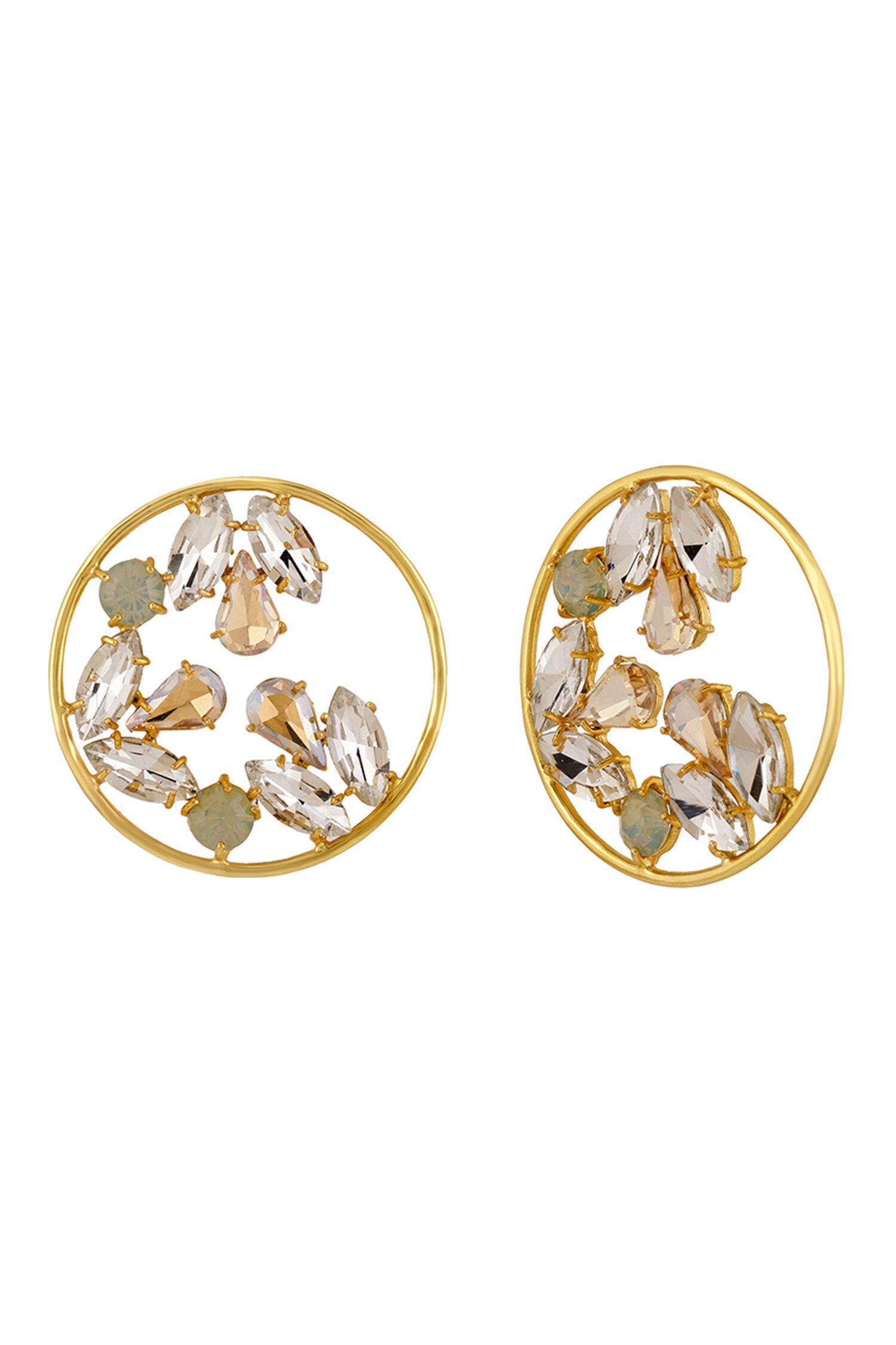 Sameera Crystal Multi-Jewelled Crystal Hoop Earrings 