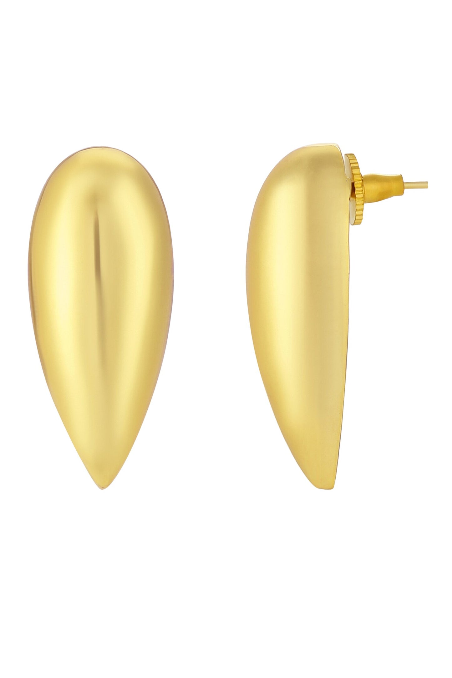 Amore Drop High Gloss Drop Shape Stud Earrings 