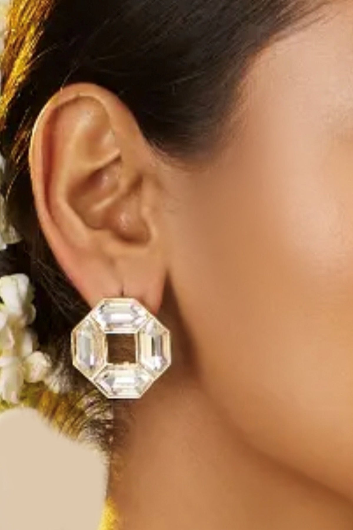 Cavana Mini Swarovski Crystal Geometric Stud Earrings 