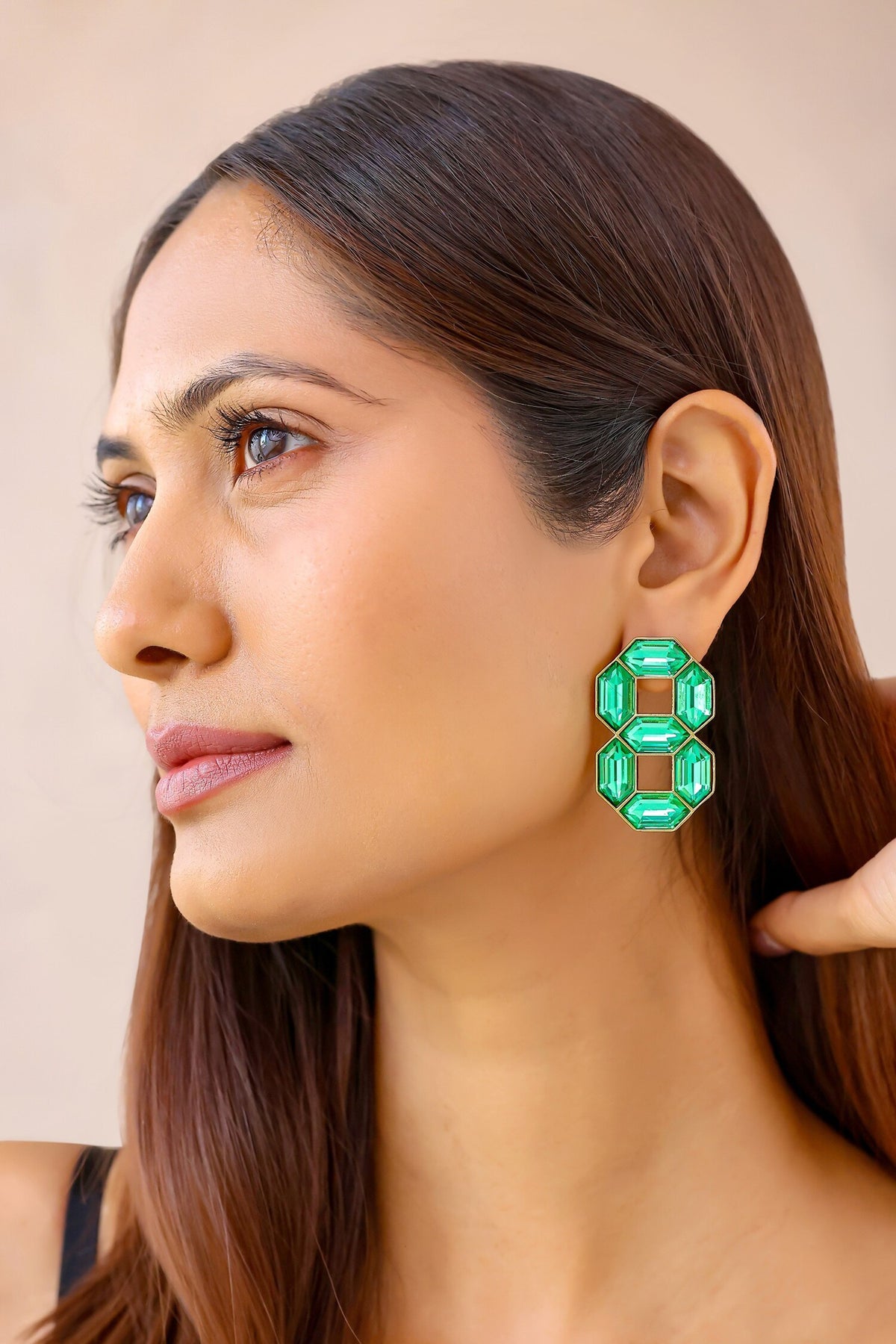 Cavana Double Swarovski Crystal Stud Earrings 