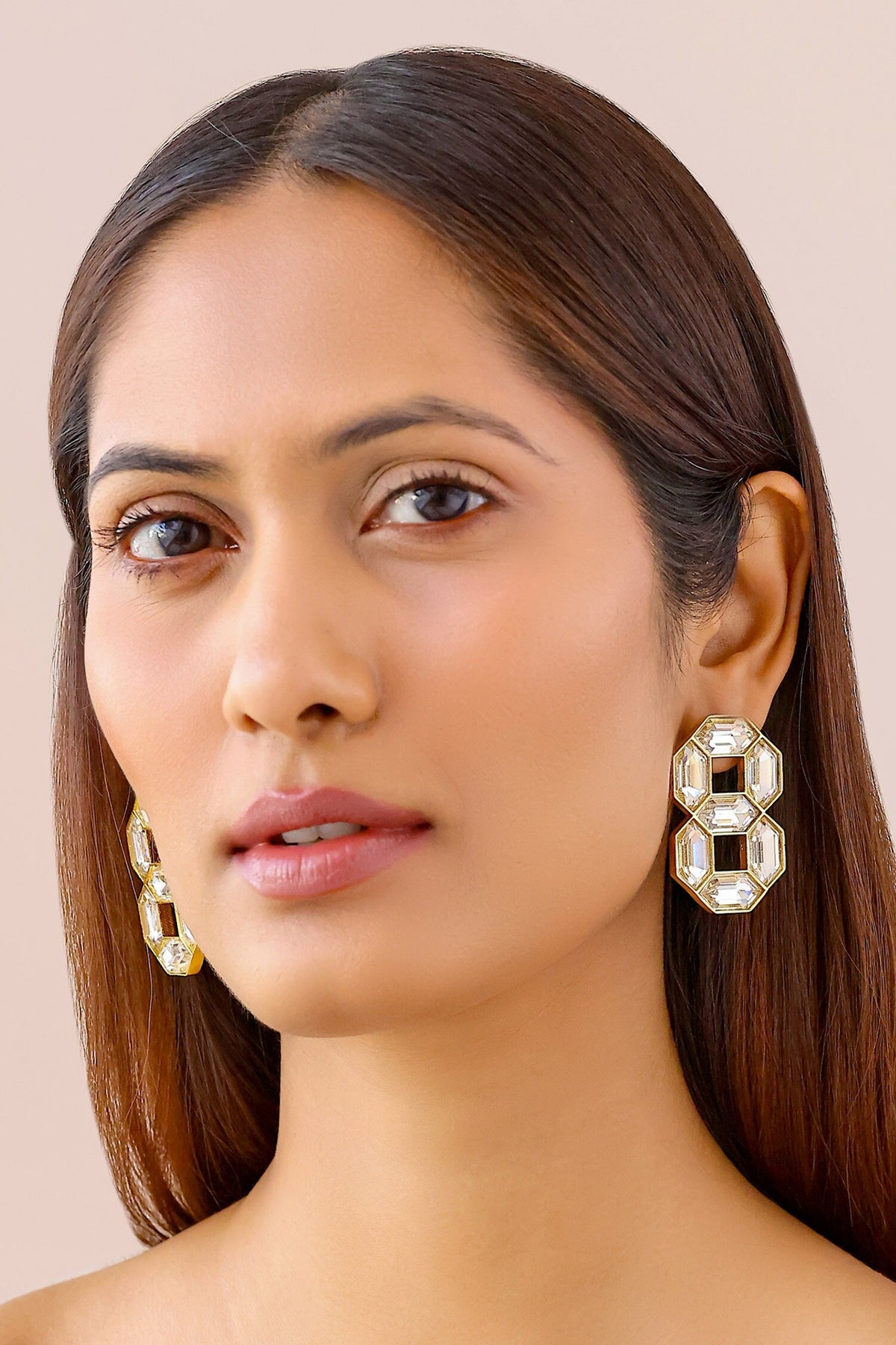 Cavana Double Swarovski Crystal Stud Earrings 