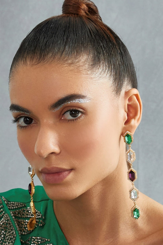 Cavi Multihued Crystal & Cubic Zirconia Danglers 