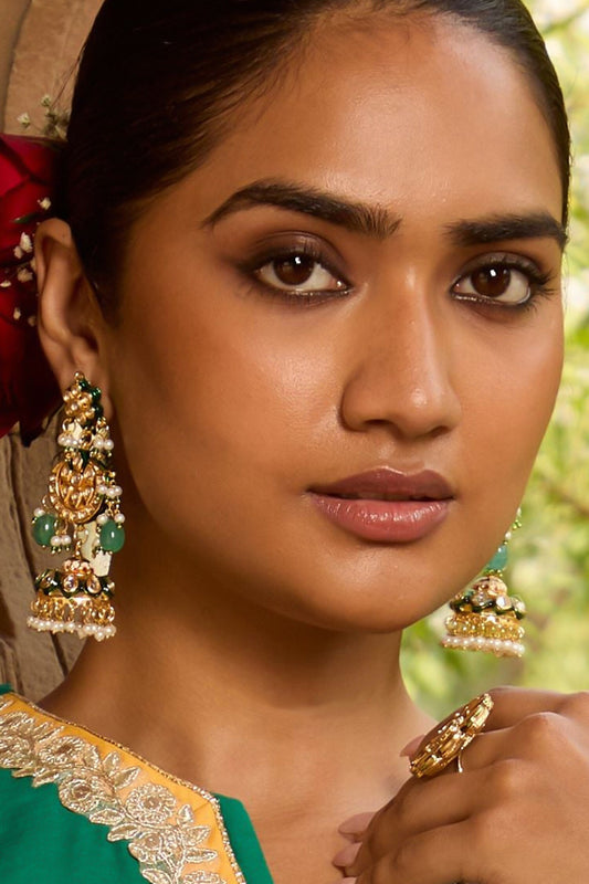 Amira Kundan Jhumka Earrings 