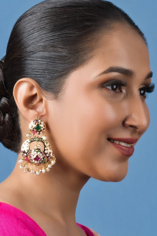 Zeenat Jadau Dangler Earrings 