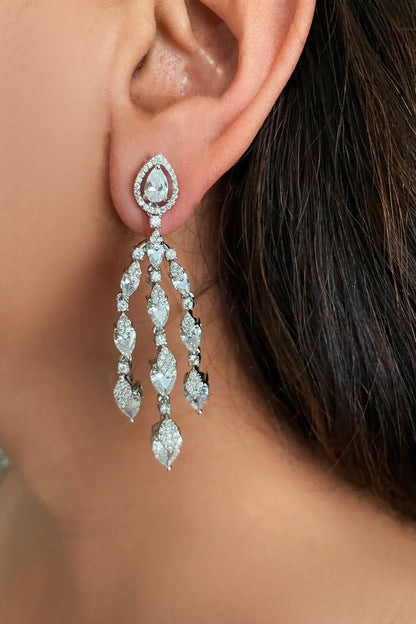 Diamond Petals 2 Layer Necklace Set 