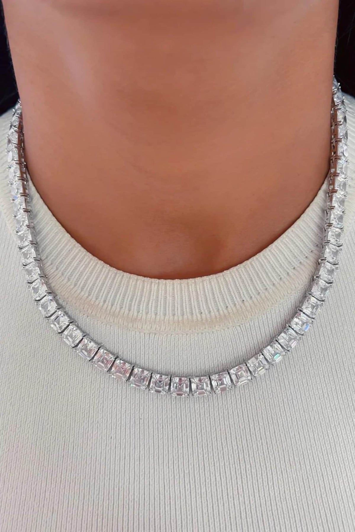 Tennis Cushion Necklace Set 
