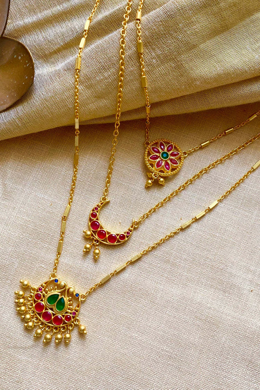 Moon & Blooms Layered Necklace 