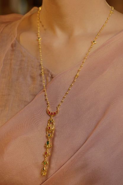 Moonlit Grace Lariat Necklace 