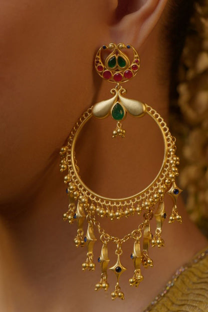 Poetic Dance Hoop Earrings 