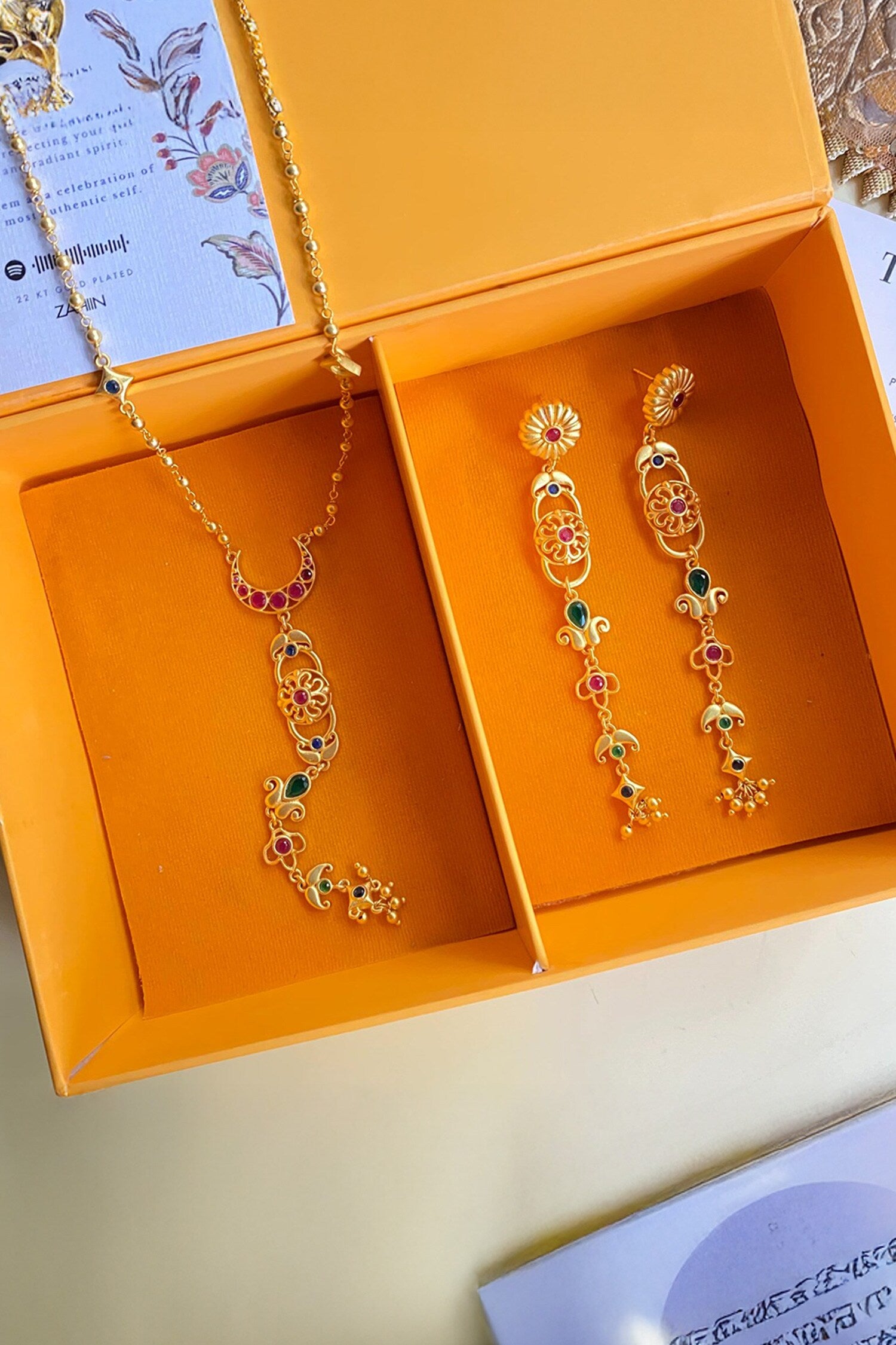 Delicate Whispers Embellished Necklace Set 