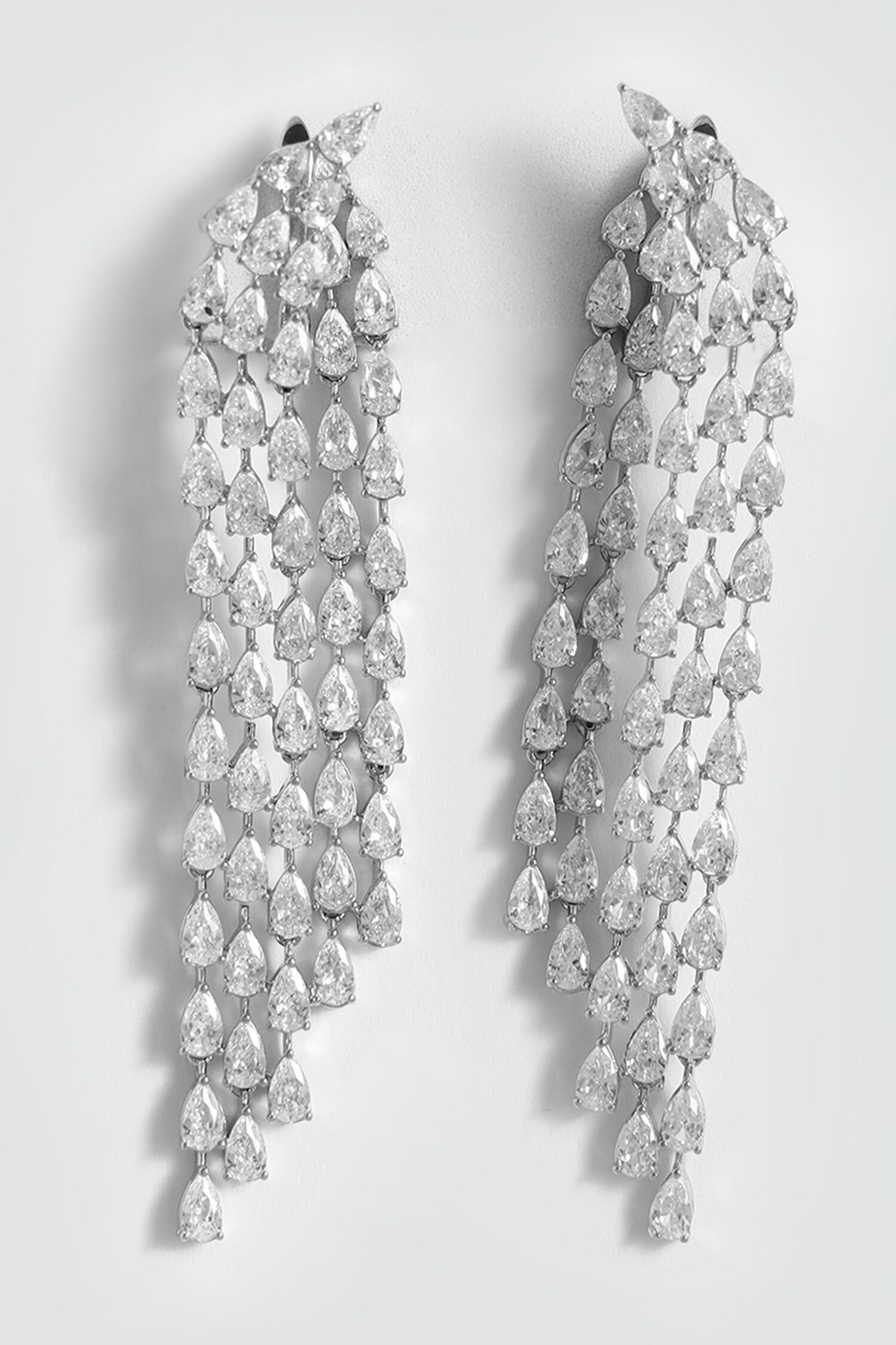 Dual Crystal Drop Earrings 
