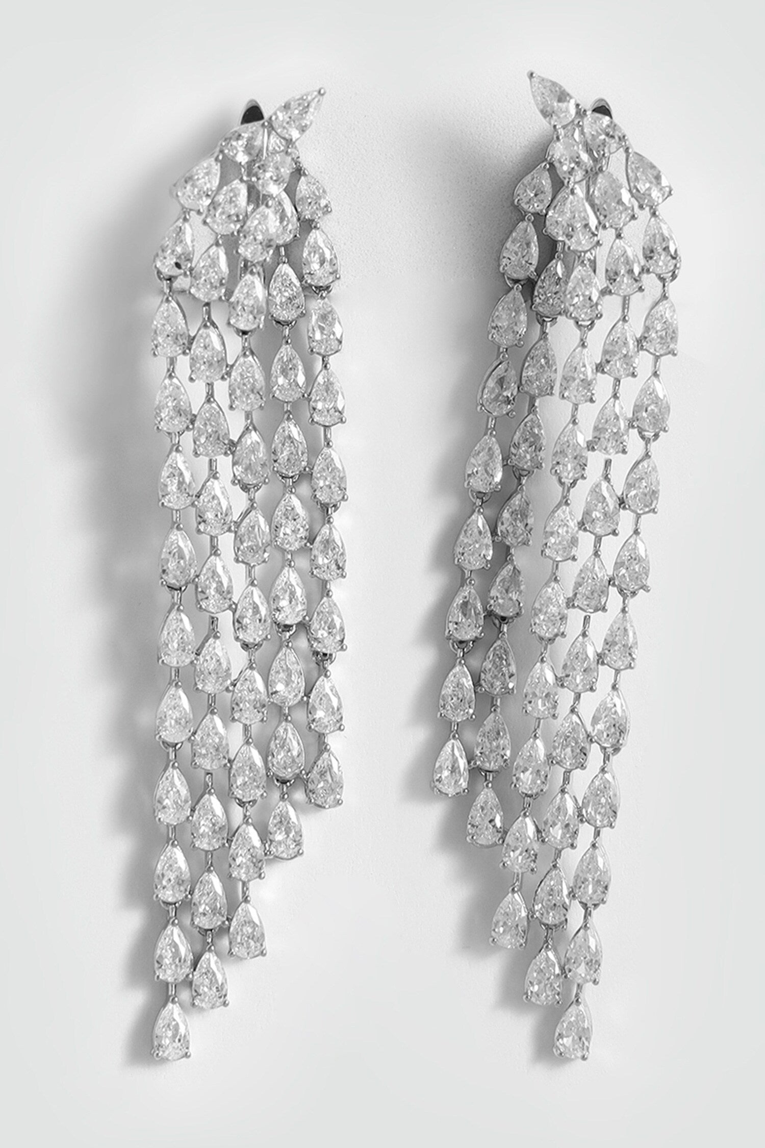 Dual Crystal Drop Earrings 