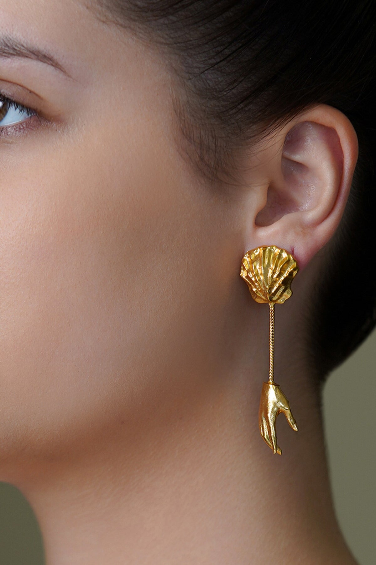 Ember Bud Long Dangle Earrings 