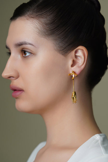 Elora Leaf Drop Earrings 