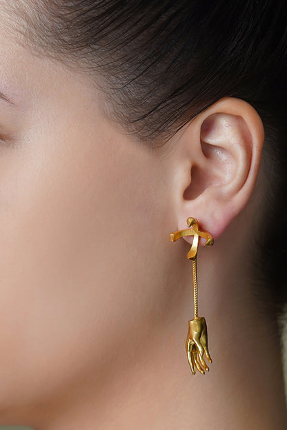 Elora Leaf Drop Earrings 