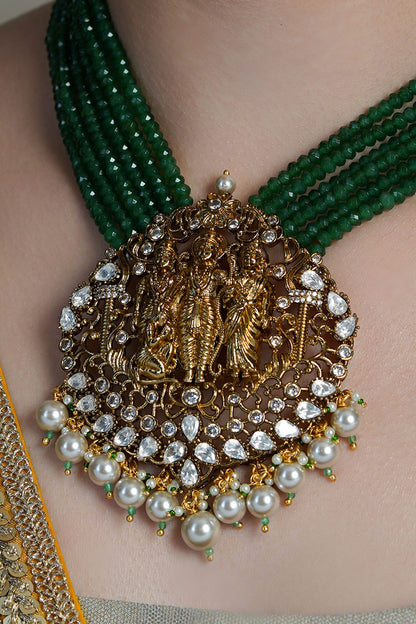 Emerald Dome Temple Necklace Set 