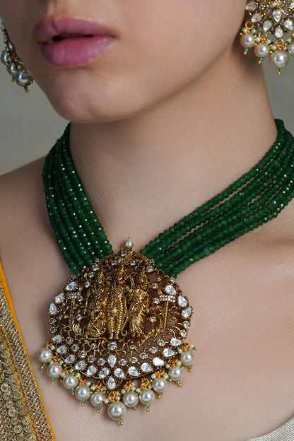 Emerald Dome Temple Necklace Set 