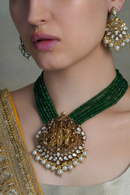 Emerald Dome Temple Necklace Set 