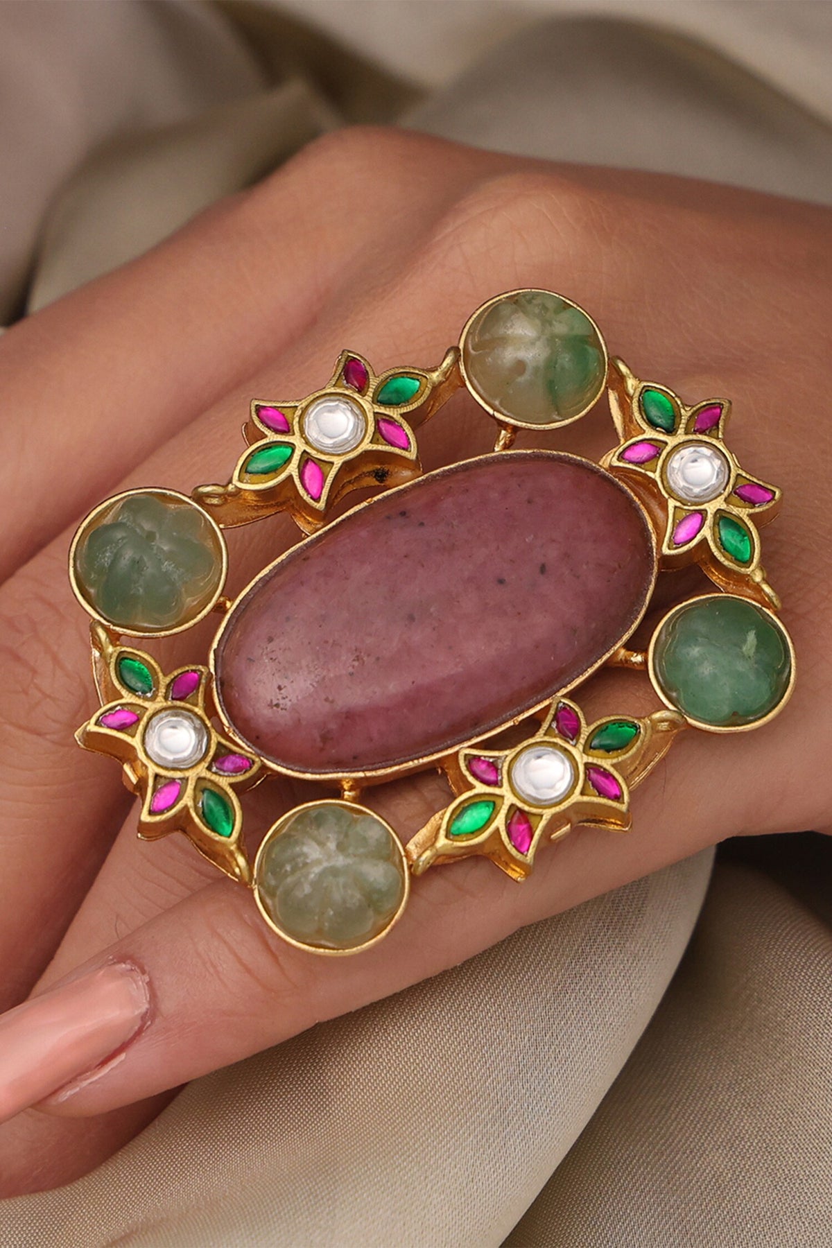 Pink Blossom Heritage Ring 