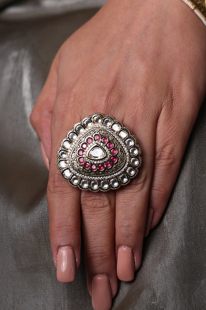 Kundan and Ruby Ring 