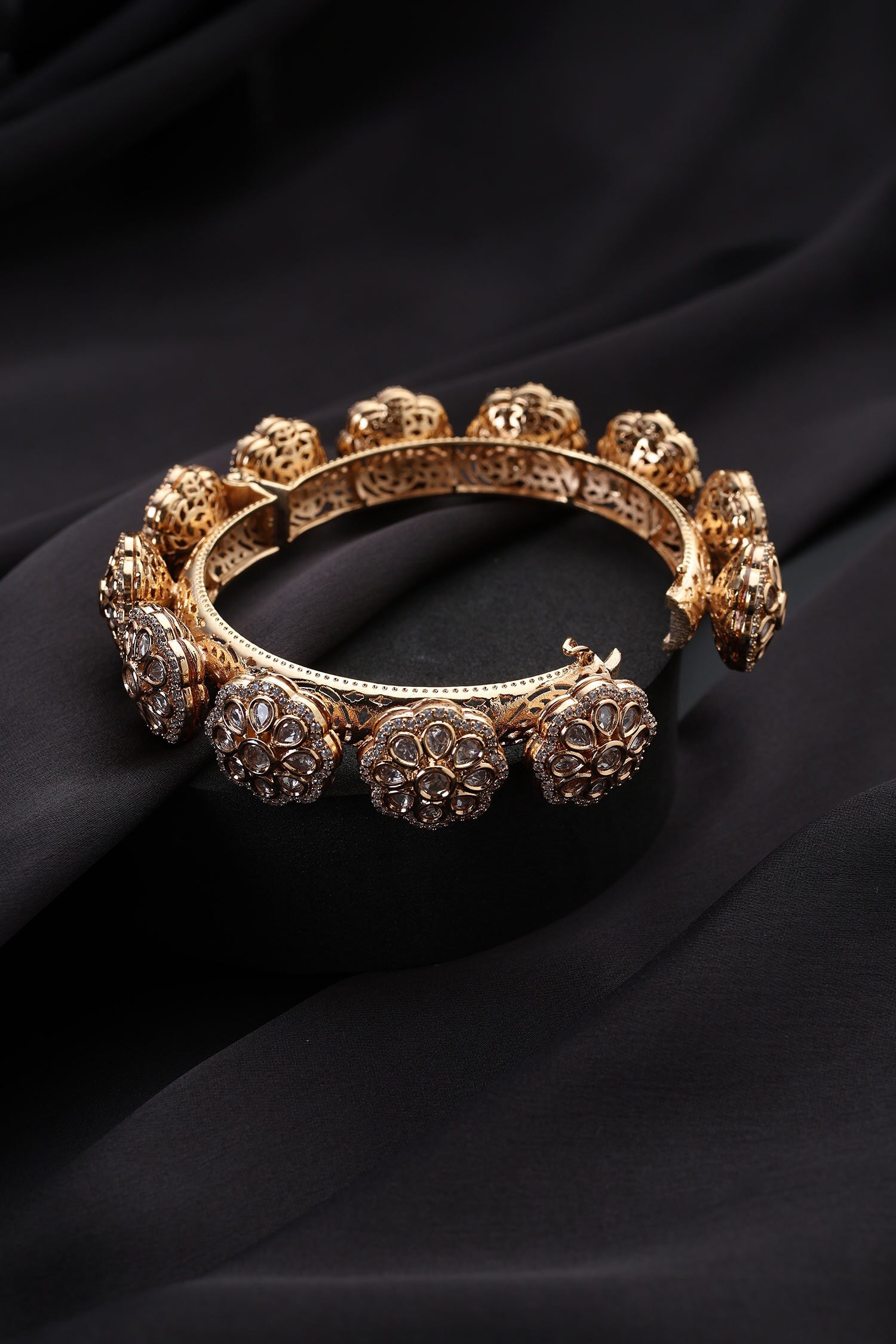 Rose Gold Polki Kada 