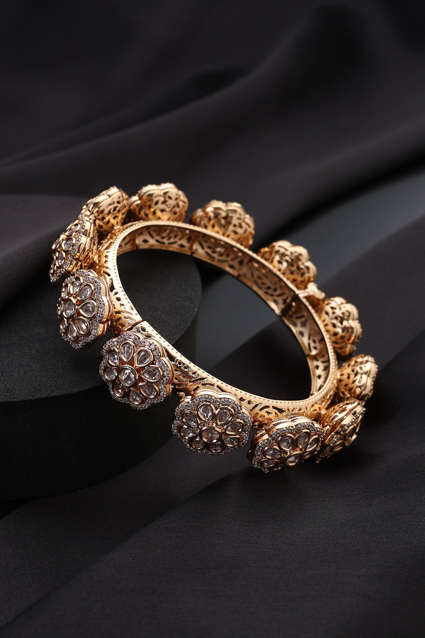 Rose Gold Polki Kada 