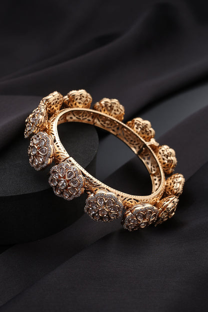 Rose Gold Polki Kada 