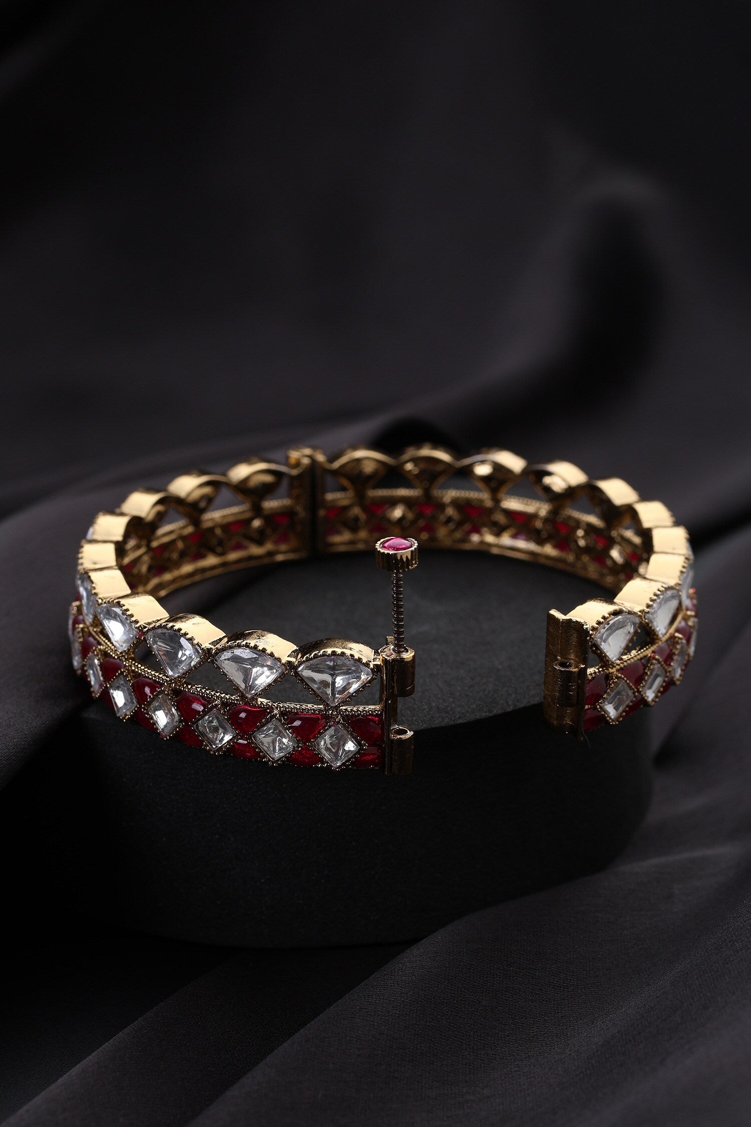 Red Polki Kada 
