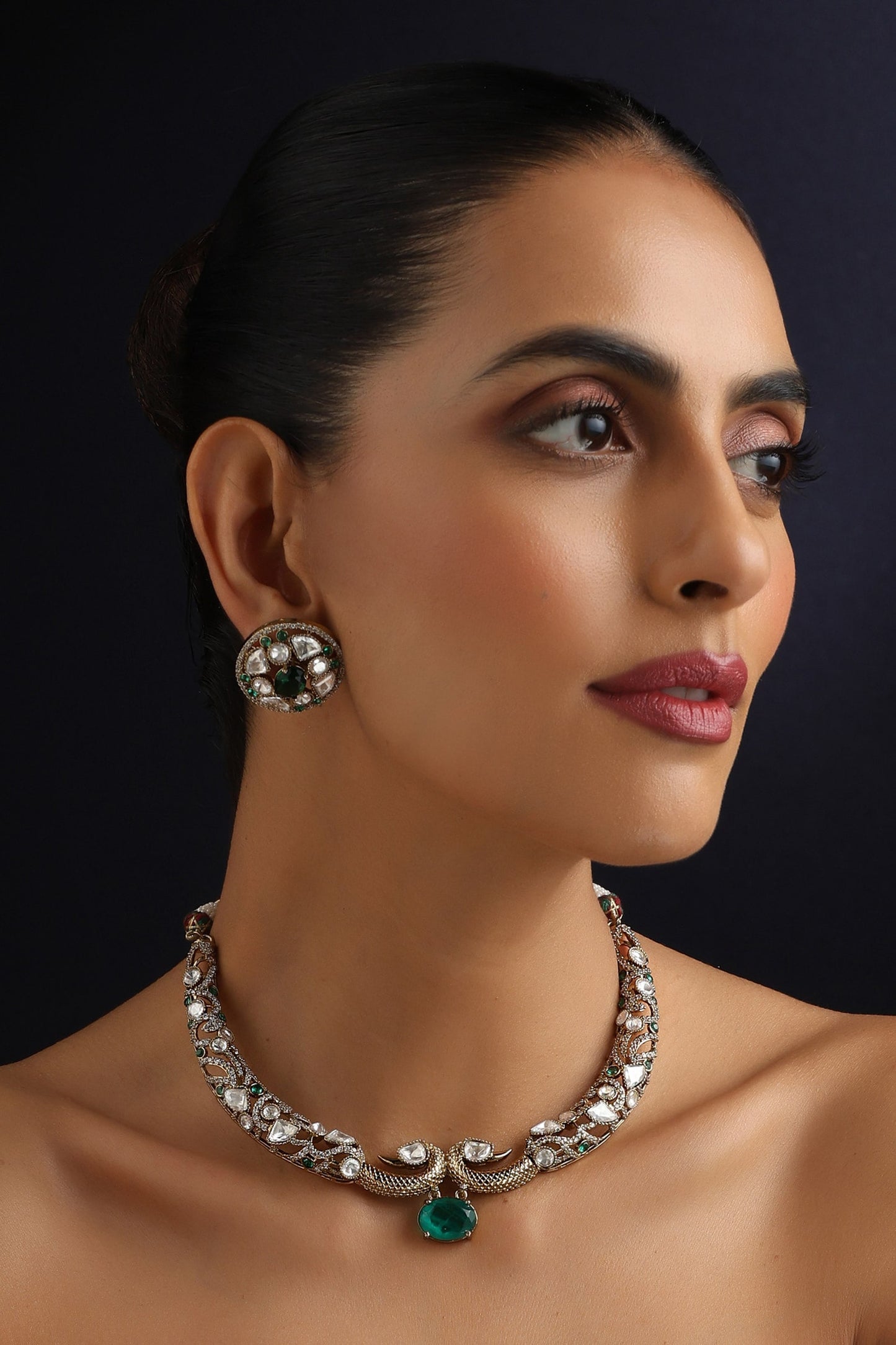 Emerald Hasli Necklace Set 