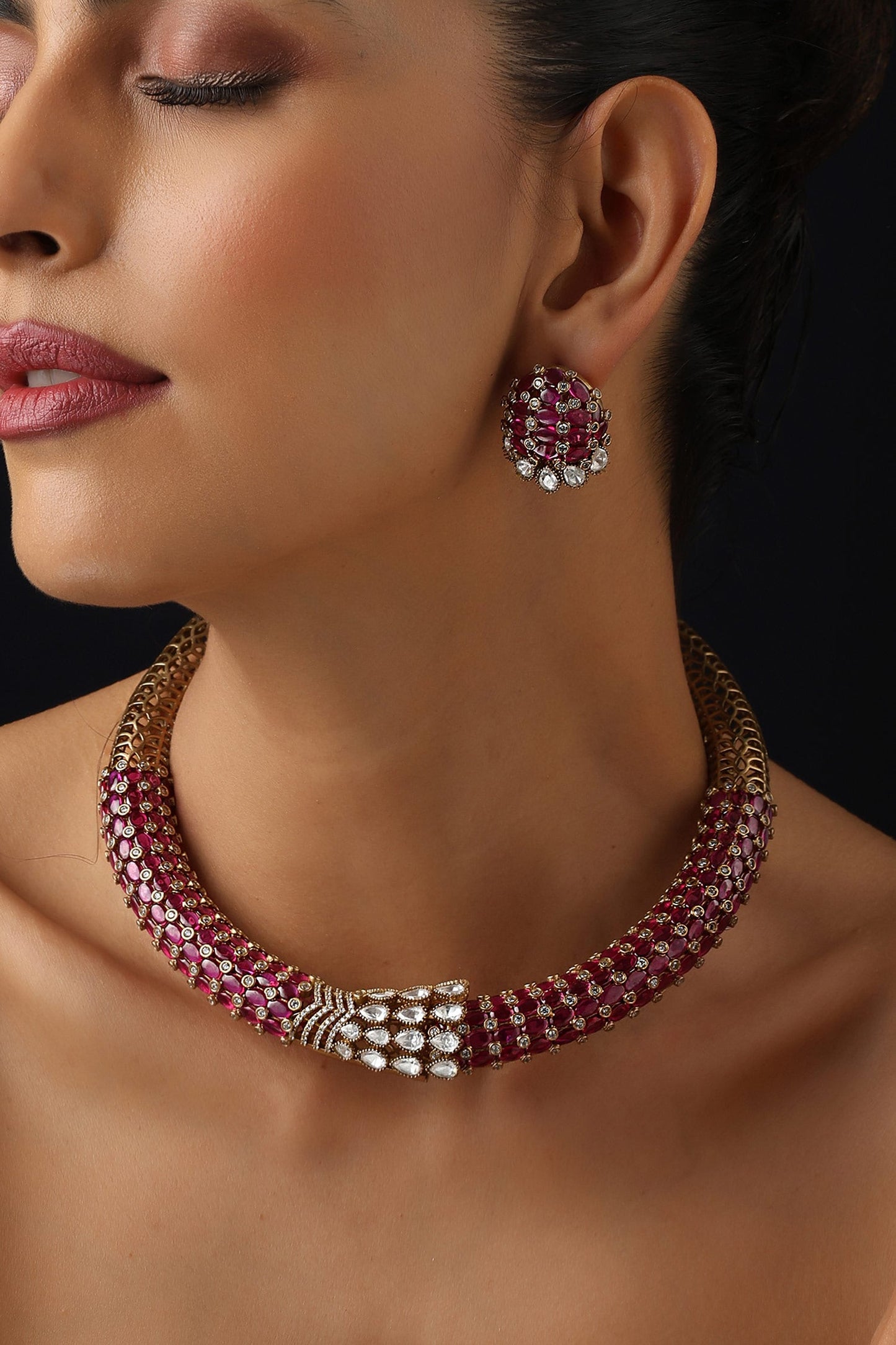 Ruby Hasli Necklace Set 