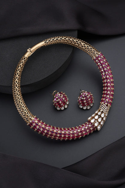 Ruby Hasli Necklace Set 