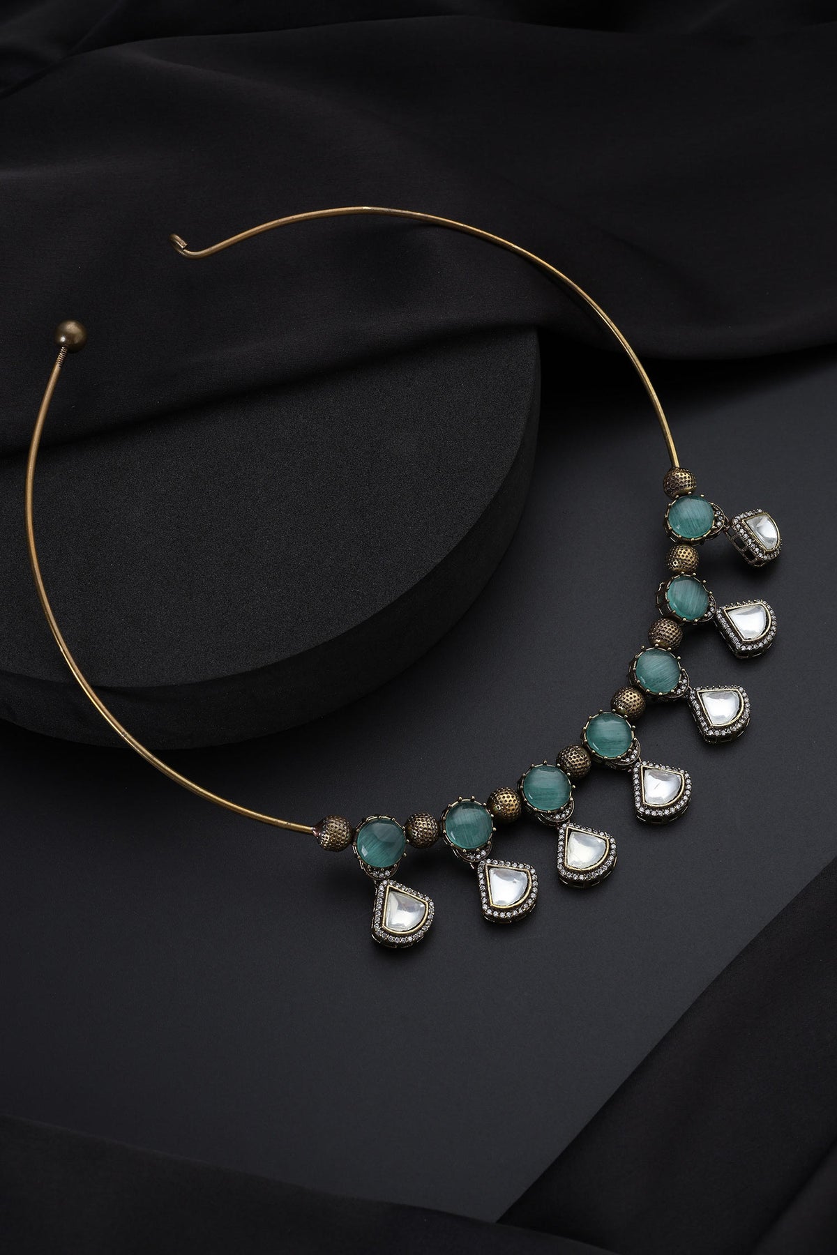 Mint & Polki Hasli Necklace 