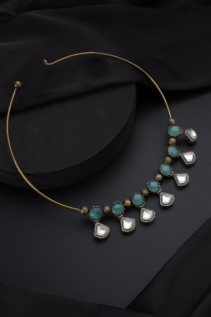Mint & Polki Hasli Necklace 