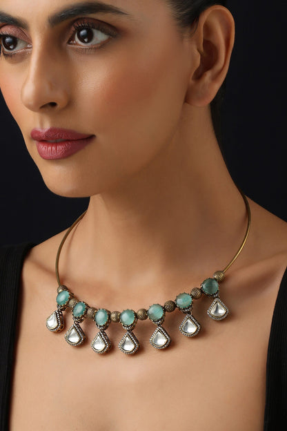 Mint & Polki Hasli Necklace 