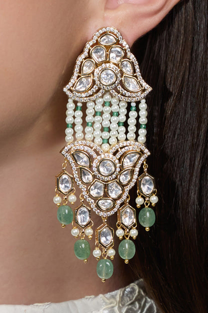 Opulent Pearl Cascade Earrings 