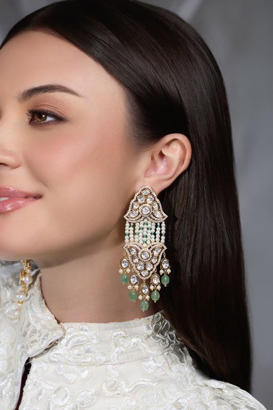 Opulent Pearl Cascade Earrings 