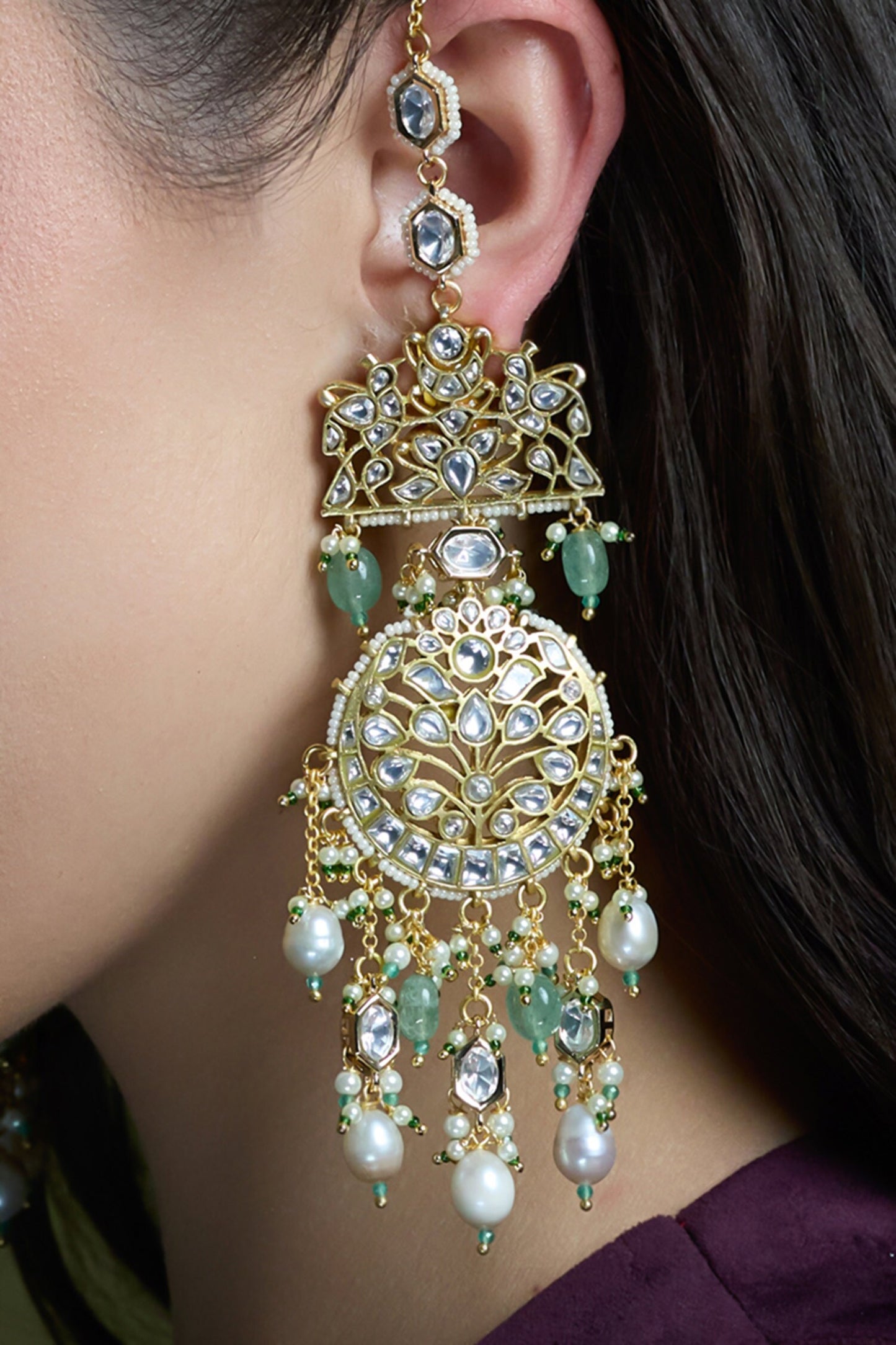 Shaahi Moonlight Passa Earrings 