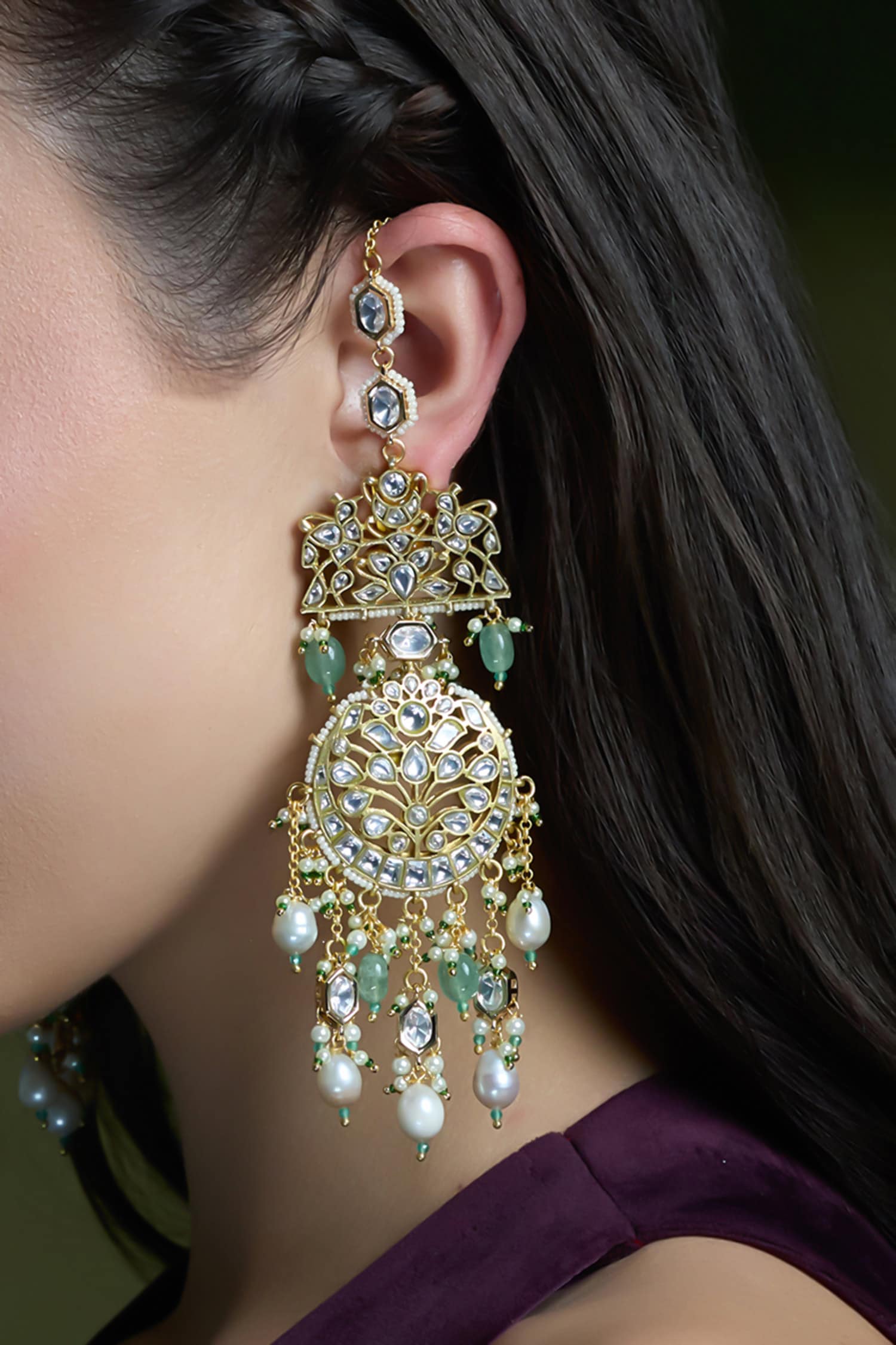 Shaahi Moonlight Passa Earrings 