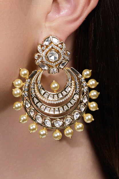 Noor E Kundan Embellished Chandbalis 