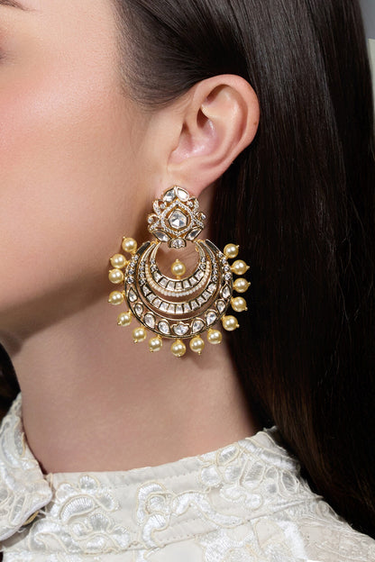 Noor E Kundan Embellished Chandbalis 