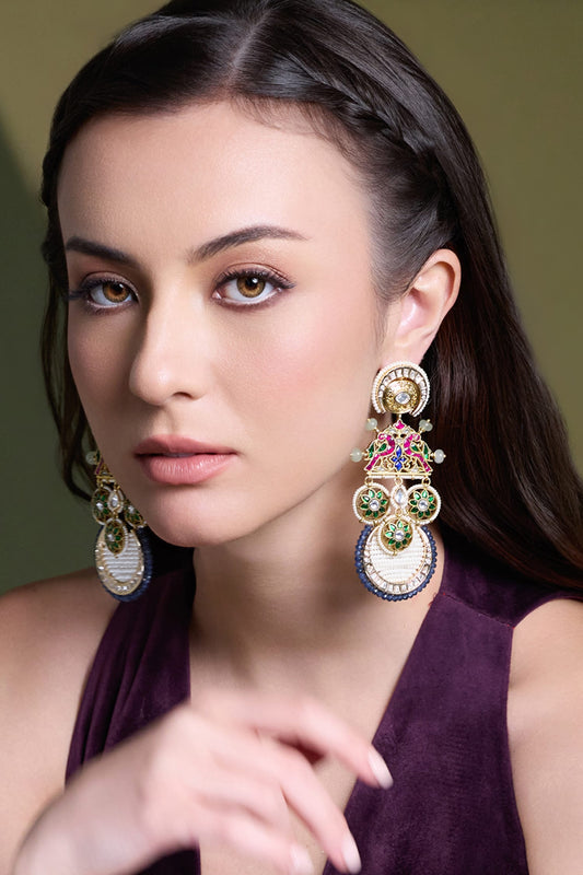 Zayra Meena Enamelled Danglers 