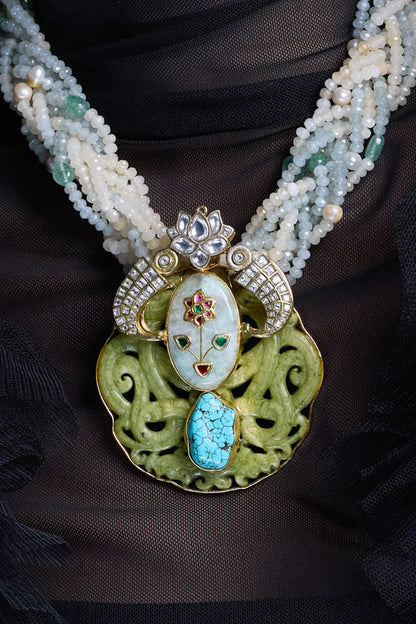 Mystic Man Shaped Pendant Necklace 