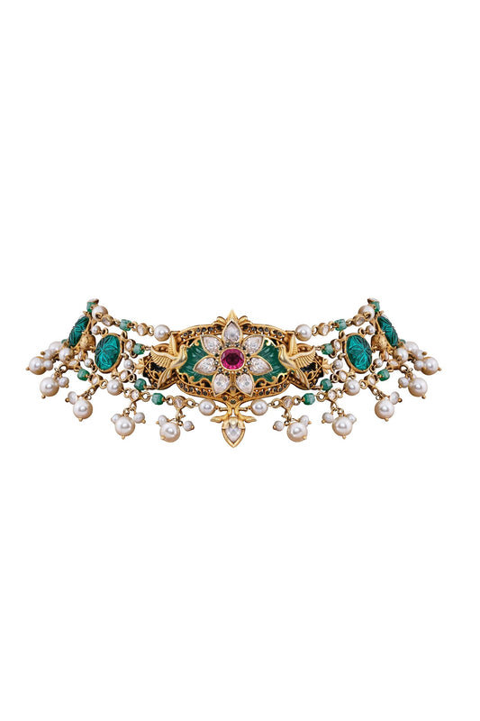 Sangini Zircon & Pearl Embellished Choker 