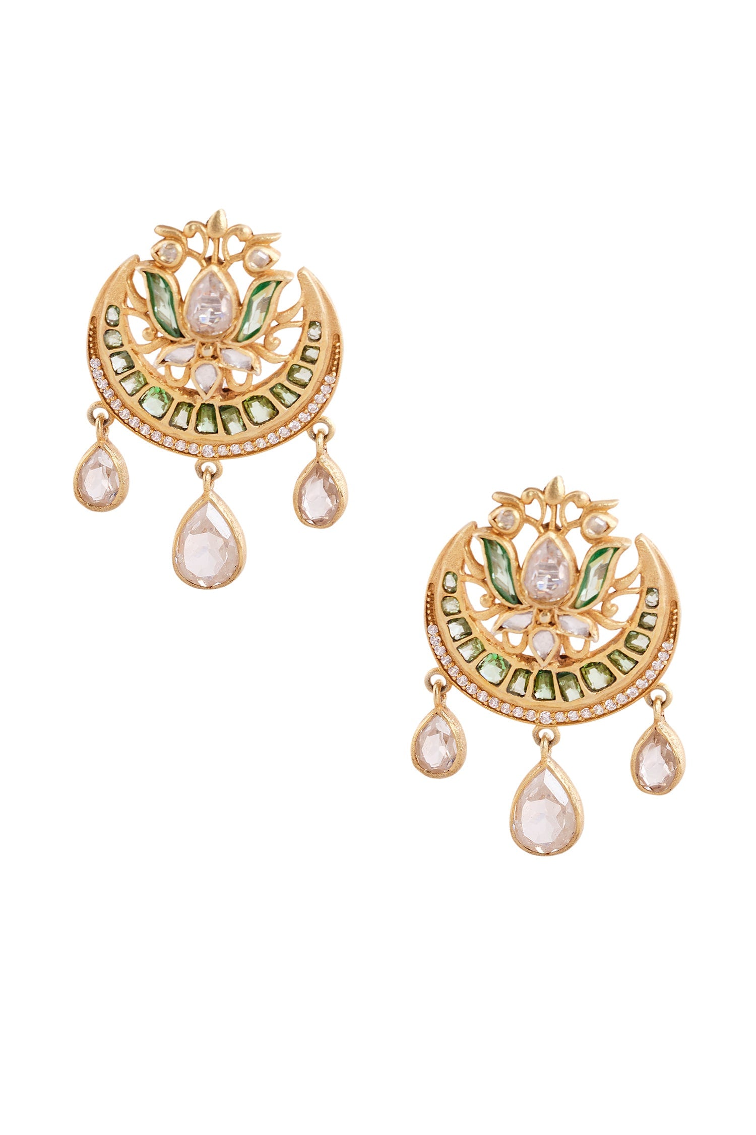Qiana Zirconia Embellished Chandbalis 