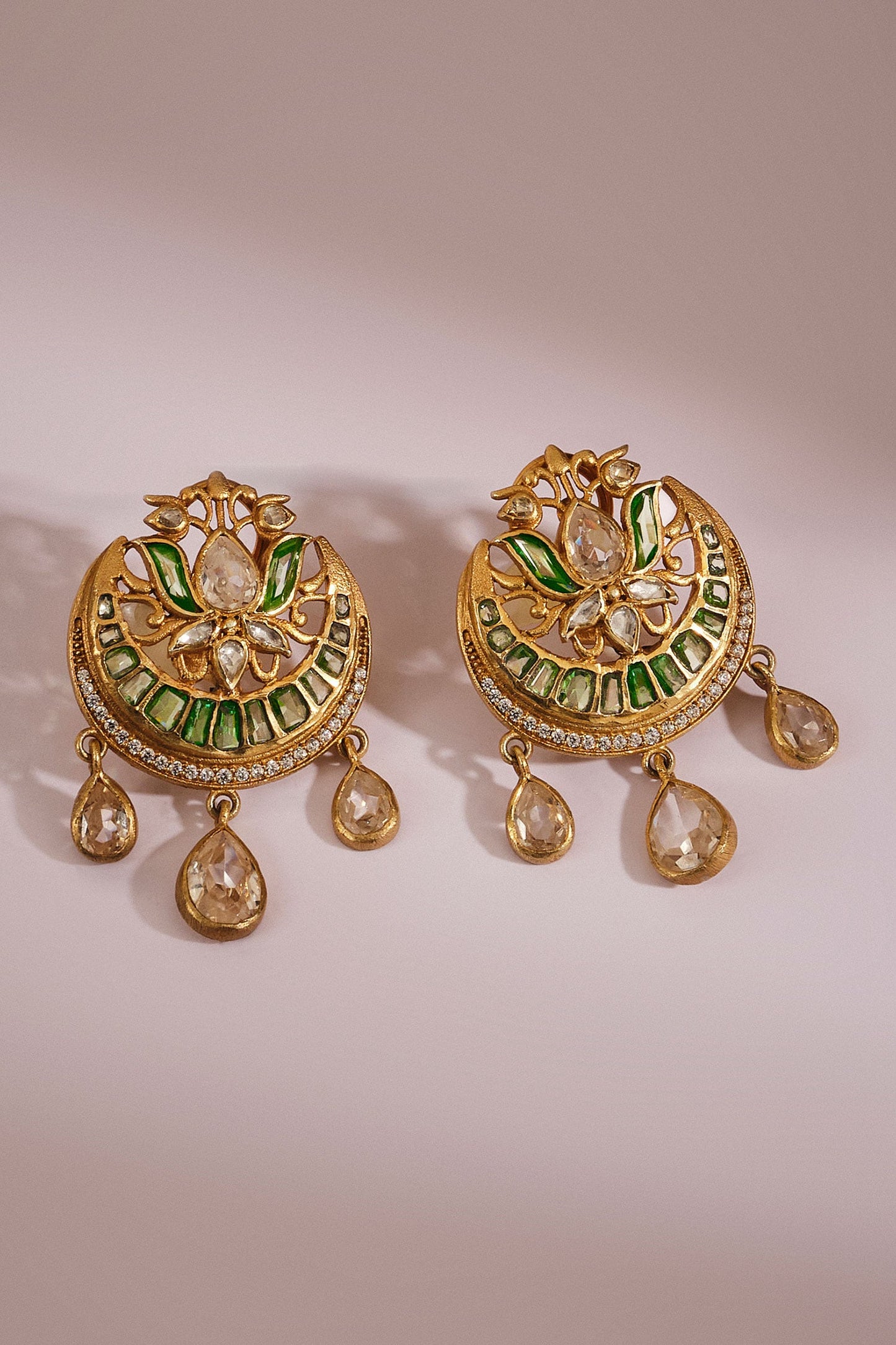 Qiana Zirconia Embellished Chandbalis 