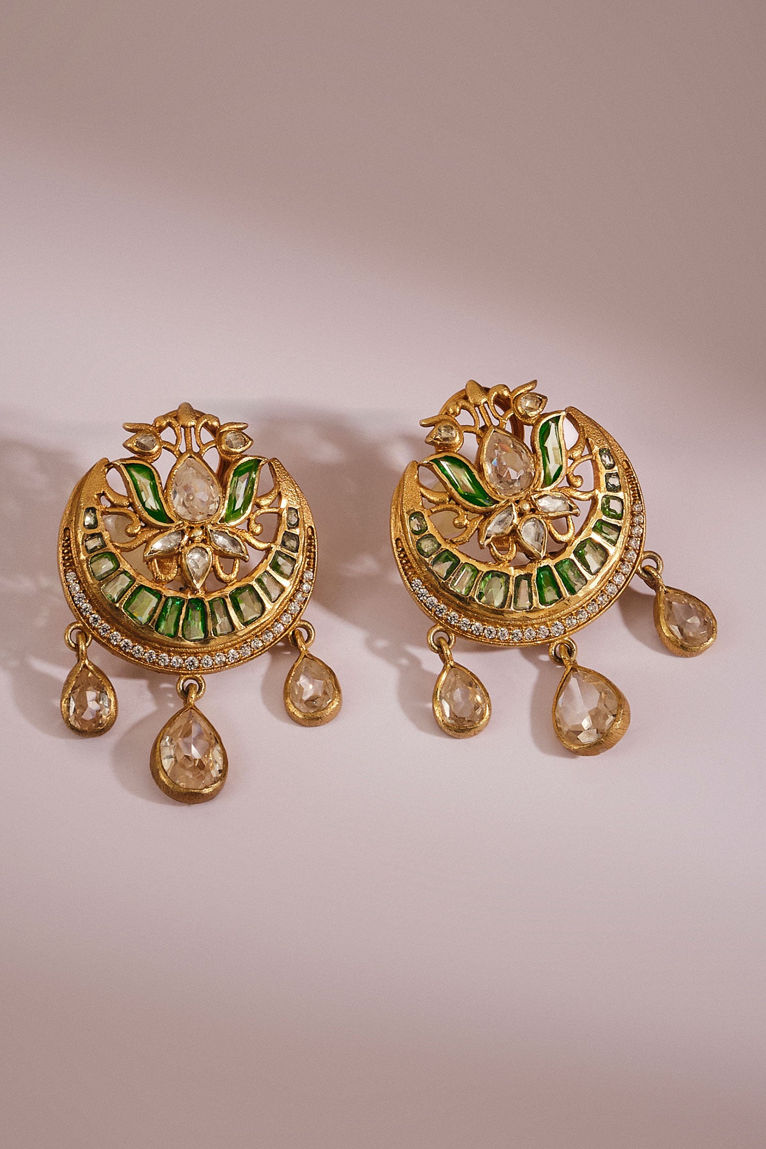 Qiana Zirconia Embellished Chandbalis 