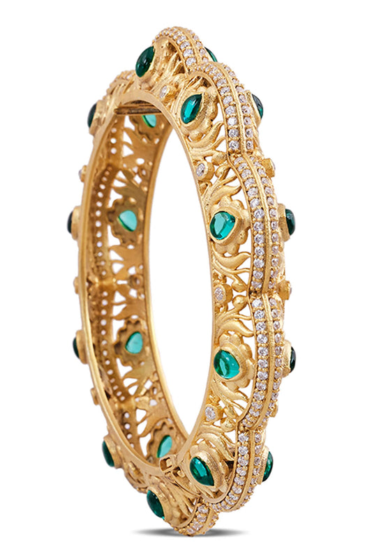 Parizia Zircon Embellished Bangle - Set Of 2 